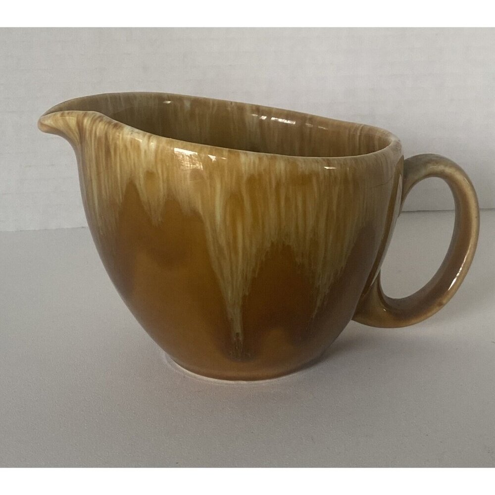 Drip Glazed Creamer USA Brown